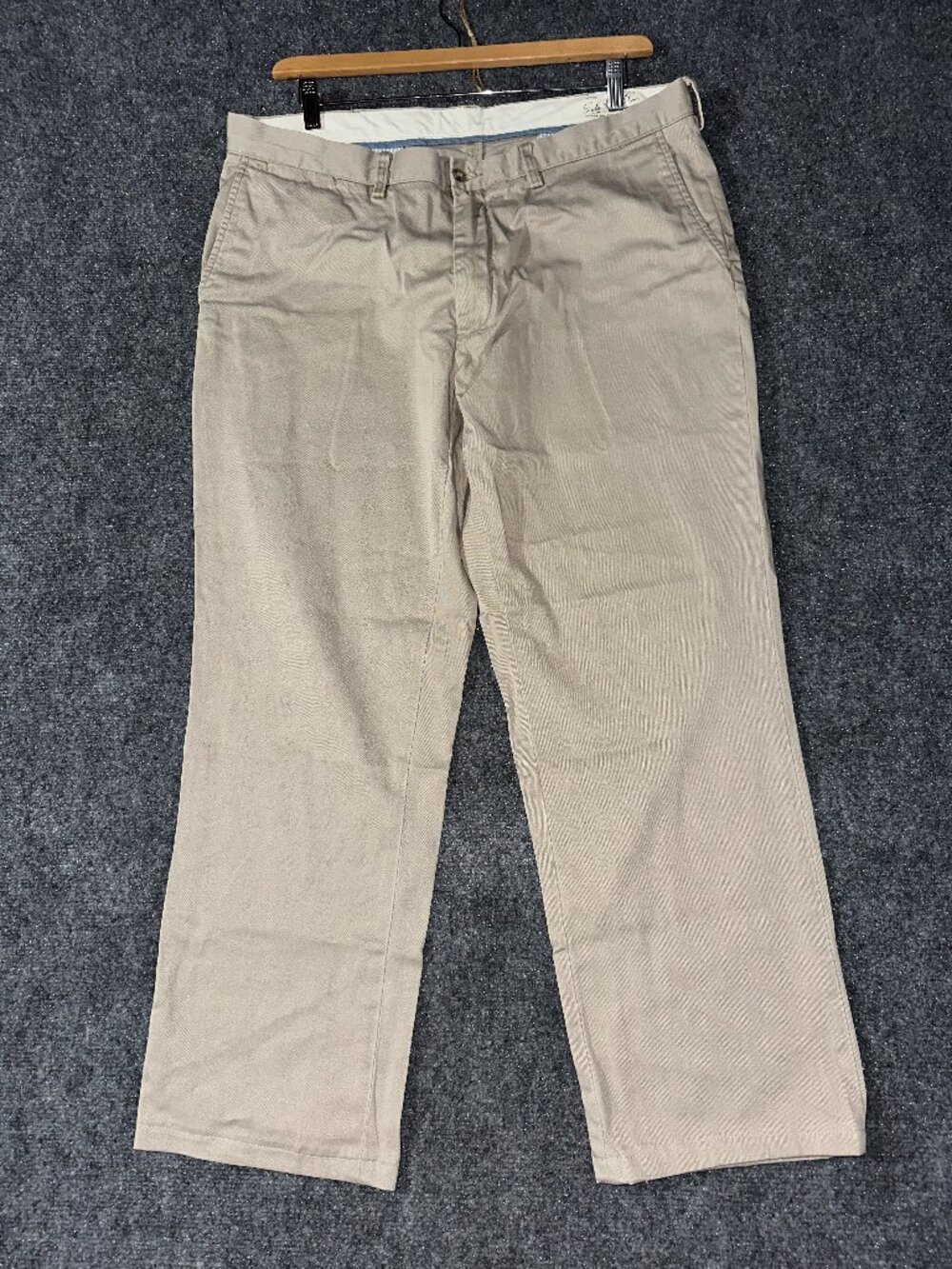 Polo Ralph Lauren Pants Mens 38 Classic Fit Chino Tan Cotton Pockets Logo HEMMED